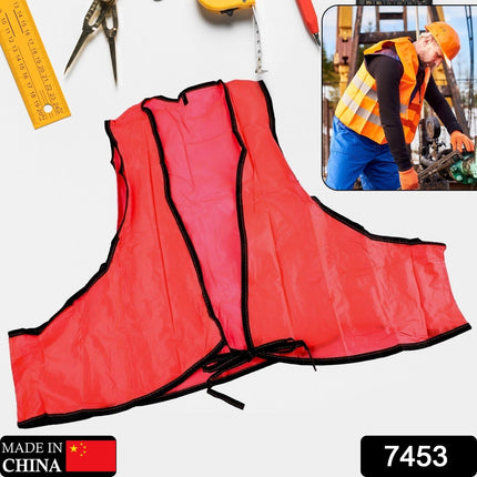 Economy PVC Safety Vest â€“ Soft Vinyl, Tie Closure, High Visibility