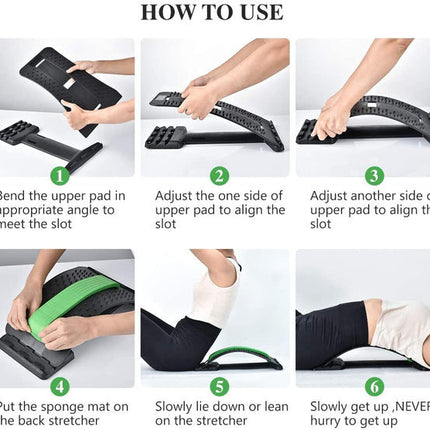Multi-Level Back Stretcher Posture Corrector Device For Back Pain Relief