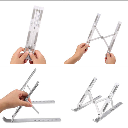 Metal Portable Laptop Stand â€“ 6-Angle Adjustable Riser for Laptops, Phones & Tablets