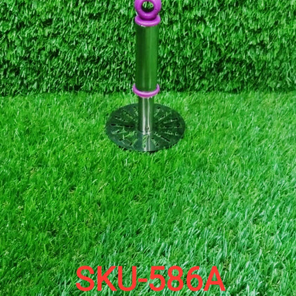 Stainless steel masher for pav bhaji, potatoes, and other kitchen needs.