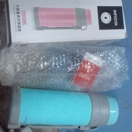 Stainless Steel Vacuum Insulated Thermos - 1200ml Double-Wall Travel Bottle for Hot & Cold Beverages