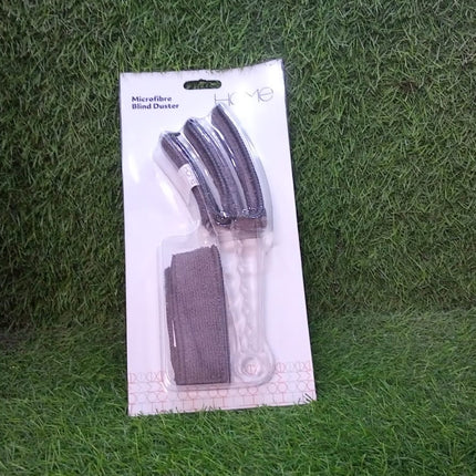 Window Blind Cleaner Brush with Microfiber Sleeves Dusting Tool for Shutters & AC (1 Pc)