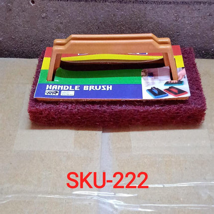 All-purpose scrubber brush with handle.