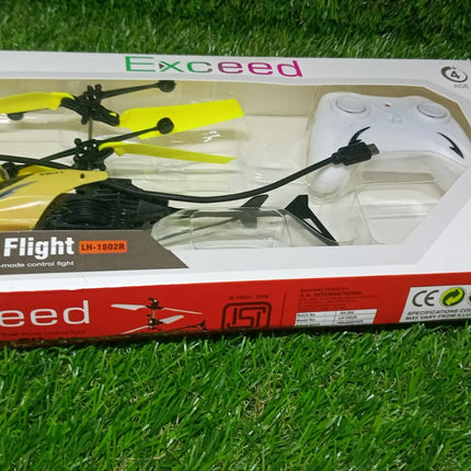 RC helicopter with spinning rotor