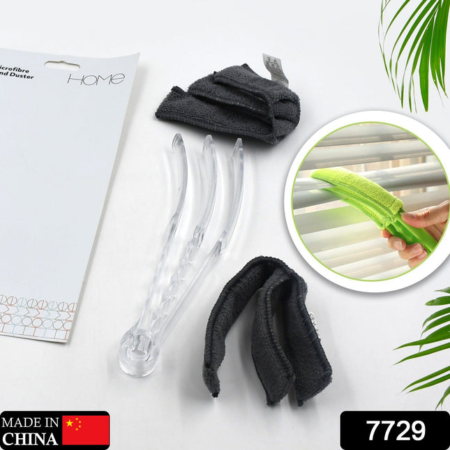 Window Blind Cleaner Brush with Microfiber Sleeves Dusting Tool for Shutters & AC (1 Pc)