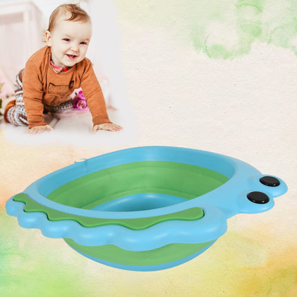 Frog Shape Wash Basin, Space Saving Multi Function Foldable Baby Wash basin Easy Clean Lightweight Thicken for Washing Face for Home (33Ã—31Cm / 1 pc)