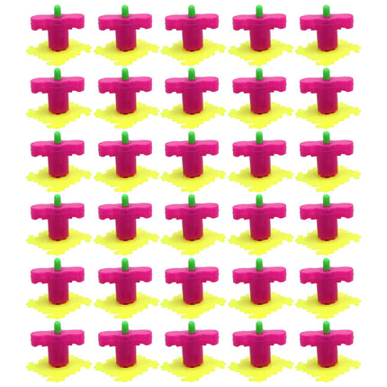 Kids' spinner launcher set, 30 toys in assorted colors
