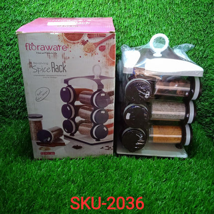 Food-grade plastic spice jars, 12 pieces in a brown box