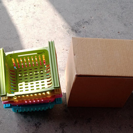 colorful storage baskets