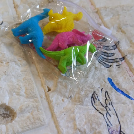 Set of dinosaur erasers for childrenâ€™s school supplies