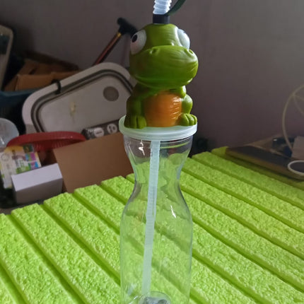Party Props Birthday Return Gifts For Kids |Animal Shape Straw Sipper Bottle For Kids|Kids Return Gifts For Birthday|Straw Bottle For Kids Multicolor