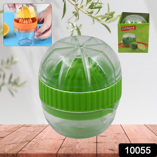 Manual Drink Orange Lemon Citrus Lime Fruit Juice Juicer Squeezer, BPA Free, Press & Pourer With Lid Plastic ManualÂ (1 Pc)