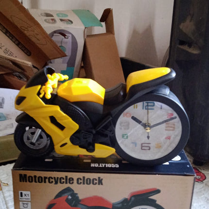 Retro Motorcycle Alarm Clock â€“ Novelty Bike Engine Style Desk Clock