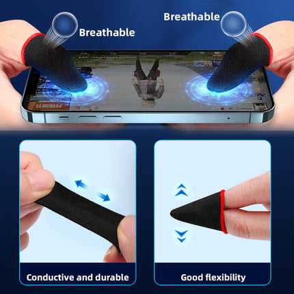 High Quality Touch Screen Finger Cots Thumb Protector Min Game Finger Sleeve 1Pairs for Playing Mobile Game Pubg