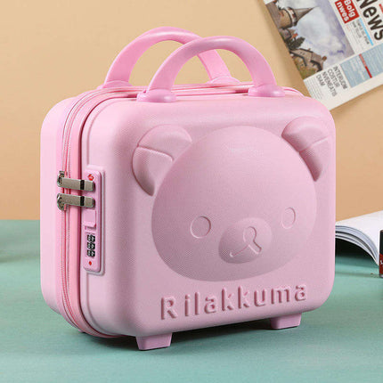 Vanity Case Design for Children Mini Cartoon Polar Bear Password Box Portable Easy Carry Lightweight Small Case with Combo Lock