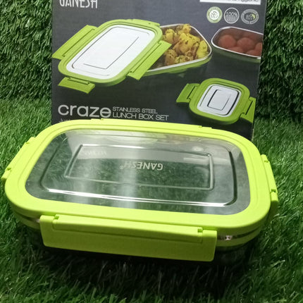 Ganesh Junior lunch pack, stainless steel, compact and practical