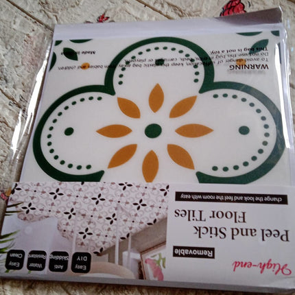 Peel and Stick Floor Tiles Kitchen / Bathroom Backsplash Sticker Detachable Waterproof DIY Tile Stickers for Wall Decoration Tiles Home Decoration (8x8 Inch / 10 Pcs Set)
