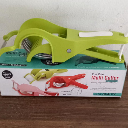 Multifunctional vegetable cutter with peeler