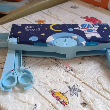 '-up space pencil box with magnetic closure for kids