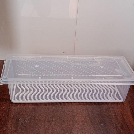 Container with removable drain plate
