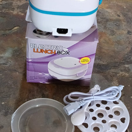Electric Lunch Box Portable Food Warmer Food Heating Lunch Box Removable Food-Grade Stainless Steel Compartments, 220V 200W, for Car, Truck, officeÂ 
