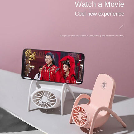 Portable Mobile Phone Holder Fan Handheld, Multi-Function (Battery Not Include)