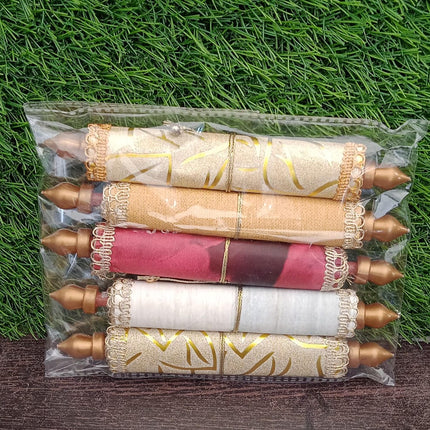 Money Gift Envelopes Lifafa - Multi Color Pack of 5 Premium Designer Envelopes, Colorful Writing Message Scroll, Sandesha Card, Style Shagun Envelope Sagan Gift Envelopes for Weddings, Birthdays, Baby Shower, Anniversary