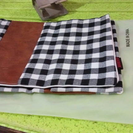 Pillow Covers, Leather & Cotton Cushion Covers (19 Ã— 12 Inch / 1 Pair / 2 Pc)