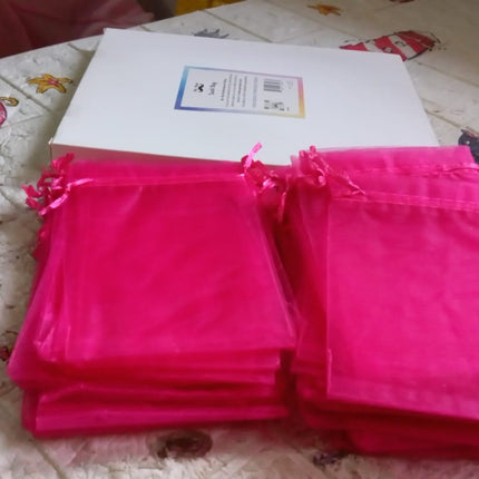Organza Drawstring Gift Bags â€“ Small Mesh Pouches for Wedding, Party & Festival Favors (50 Pcs Set)