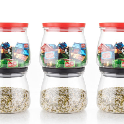 Airtight matka-shaped jar in multicolour