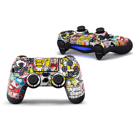 Hot Design Gamepad Skin Sticker Decal for PS4 Playstation 4 Controller PVC Vinyl Sticker Protector
