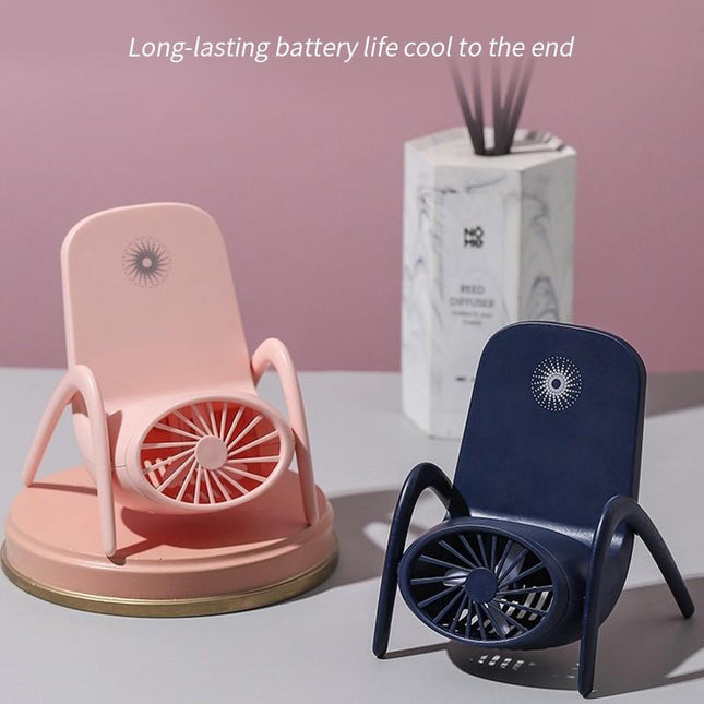 Portable Mobile Phone Holder Fan Handheld, Multi-Function (Battery Not Include)