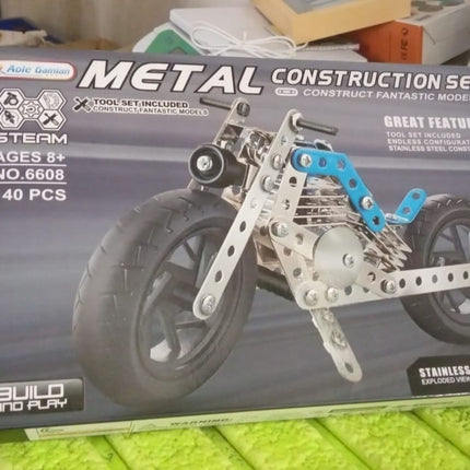 Metal Bike Creative Mechanical Construction Engineering Kit 140 Part of Bike Tool / 1 Set ã€‘