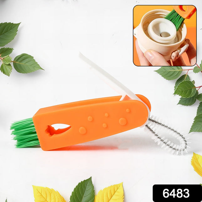 3-in-1 Multifunctional Cleaning Brush Set â€“ Mini Bottle, Cup & Lid Cleaner (1 Pc)