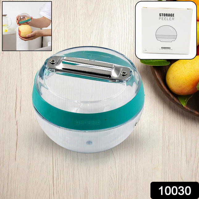 Multifunctional Round Peeler with Removable Storage â€“ Washable Vegetable & Fruit Peeler for Kitchen (1 Pc / Mix Color)